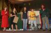 Freshmen participate in the SAC game show as Kinsey Bolinger and Kieler Henry host. - Photo by Stephanie Schroeder