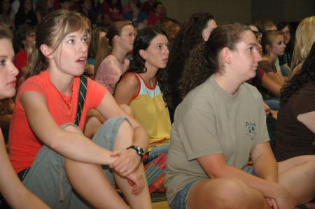 New students and transfers learn about Life Groups for the 2007-8 school year.