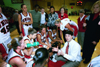 02/46/03 - Head Coach Mark Campbell gives instructions during a timeout.