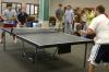 Preston Davis and Ryan Davis play intramural ping pong for Lambda Chi against David Hollsinger and Jacob Hodge from SAE. - Photo by Stephanie Schroeder