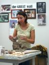 9/14/07 - Guest Artist Rebecca Forester sculpts a sketch model for an all day art workshop. - Stephanie Schroeder