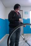9/27/07 - Michelle Thornhill demonstrates a principle of physics at a Boys and Girls Club.  - Neisha Fuson