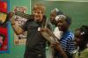 9/27/07 - Dustin Scott shows off a snake for the children at a Boys and Girls Club meeting. - Neisha Fuson