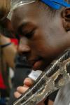 9/27/07 - Some children of a Boys and Girls Club were extremely brave and wanted to actually hold a snake at a biology demonstration given by Union. - Neisha Fuson