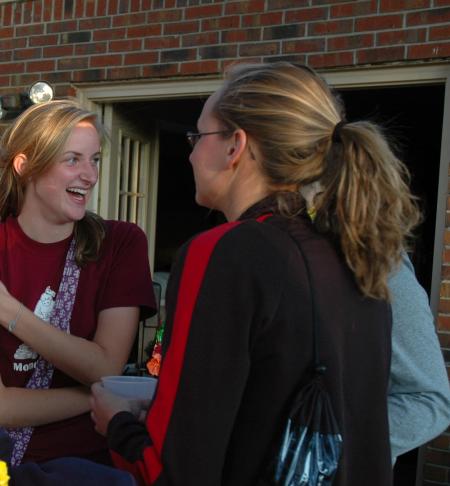 Students socialize at a Make-A-Wish Foundation party held by Chi Omega.