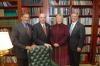 10/23/07 - President Dockery and First Lady Lanese Dockery pose for a photo with Leon Panetta and Andrew Card prior to the Scholarship Banquet.