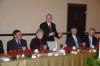 10/23/07 - President Dockery introduced Leon Panetta and Andrew Card to the Scholarship Banquet sponsors during dinner.