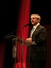 Andrew Card, former chief of staff to President Bush, addressed faculty, staff, students and guests at the 2007 Scholarship Banquet held at the Carl Perkins Civic Center. - Photo by Stephanie Schroeder