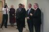 Andrew Card and Leon Panetta enjoy a moment with students prior to the Scholarship Banquet. - Photo by Neisha Fuson