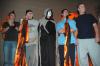 Karaoke was another fun attraction at this year's Costume Coffee House. These guys were brave enough to stand in front of the tough crowd of princesses, fairy tale characters and hippies. - Photo by Neisha Fuson