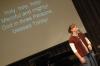 Kelly Northam led worship during a Wednesday Homecoming chapel service. - Photo by Neisha Fuson