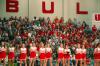 11/3/07 - Union's cheerleaders and crowd cheer on the Lady Bulldogs during their 2007 Homecoming game against Harris-Stowe State. 