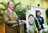 2/15/03 - Russell Wayne Mayfield, who attended Union during the 1940’s, received the Distinguished Service Award at the Alumni Awards Luncheon during Homecoming 2003. 