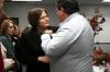 Ann Singleton fellowships with alumnus John Gross at the School of Education's homecoming reception. - Photo by Kristi McMurry