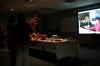 Attendees of the School of Nursing's homecoming reception are shown a video and treated to a wonderful array of desserts. - Photo by Kristi McMurry