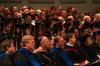 The graduates and the faculty focus on the keynote speaker during the fall graduation ceremony. - Photo by Kristi McMurry
