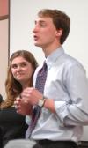Students involved in SIFE present their material for regional competition for the first time in public.  - Photo by Neisha Fuson