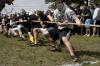 The SAE tug-of-war team braces themselves for their turn in the Greek Olympics. - Photo by Kyle Kurlick