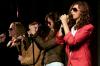 From right: Rachael Moore, Ellen Carrington, Andrea Turner and Elizabeth Wood perform as the Chi Omega group during the 2008 Variety Show. - Photo by Kyle Kurlick