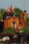 05/17/08 - Dr. David S. Dockery addressed friends of Union at the Commencement Services 2008. “It appeared highly unlikely that we would be here tonight, or that we would find a way to finish the spring semester,” Dockery said in his introductory remarks, referencing the Feb. 5 tornado that decimated the Union campus and caused a two-week interruption in the semester. “By God’s grace, here we are.”
