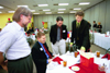 Dr. Terry Lindley, Senior Josh Moore, Junior Jody Wysor, and Senior Kevin Vailes fellowship at the Phi Alpha Theta Mid-South Regional Conference held at Union. - Photo by Jim Veneman
