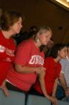 Stephanie Sowell of Nashville, Tenn. joins the Union community in prayer as a new student. - Photo by Angela Abbamonte