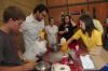 Chemistry students make a special ice cream in the SUB hallway. - Photo by Morris Abernathy