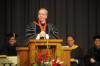 President Dockery gives thanksgiving for a new day at Union University during the fall convocation service. - Photo by Morris Abernathy