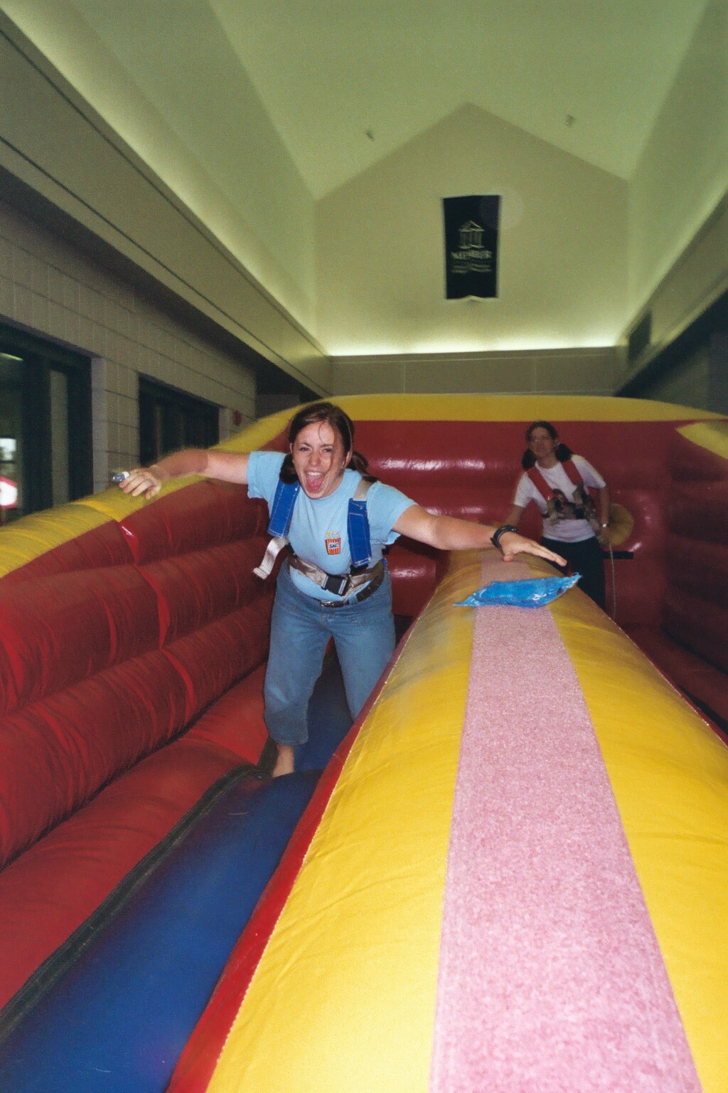 09/13/03 - Sarah Thompson (SAC President and bungee enthusiast) at Fall Fest 2003.