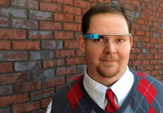 Dr. Kevin S. Trowbridge wearing Google Glass
