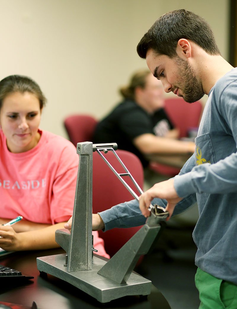 Students work on a project in a lab class