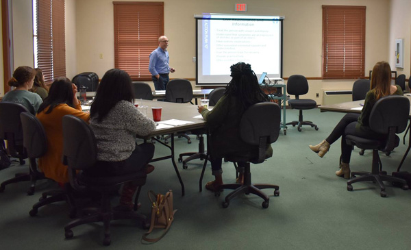 Student participate in a Mental Health First Aid class