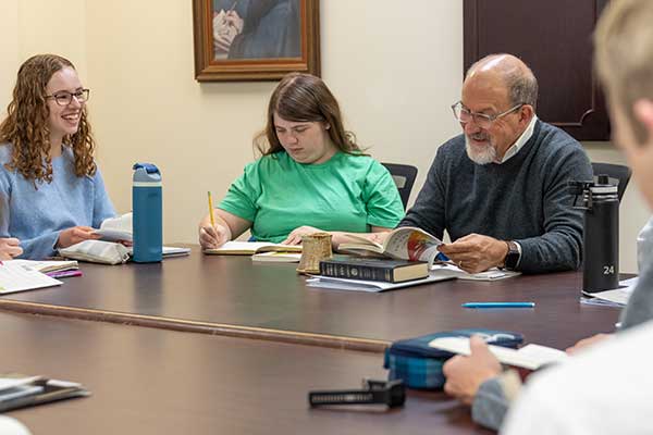 Students in Dr. Huelin's class