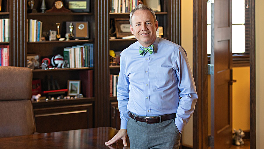 Dub Oliver in his office