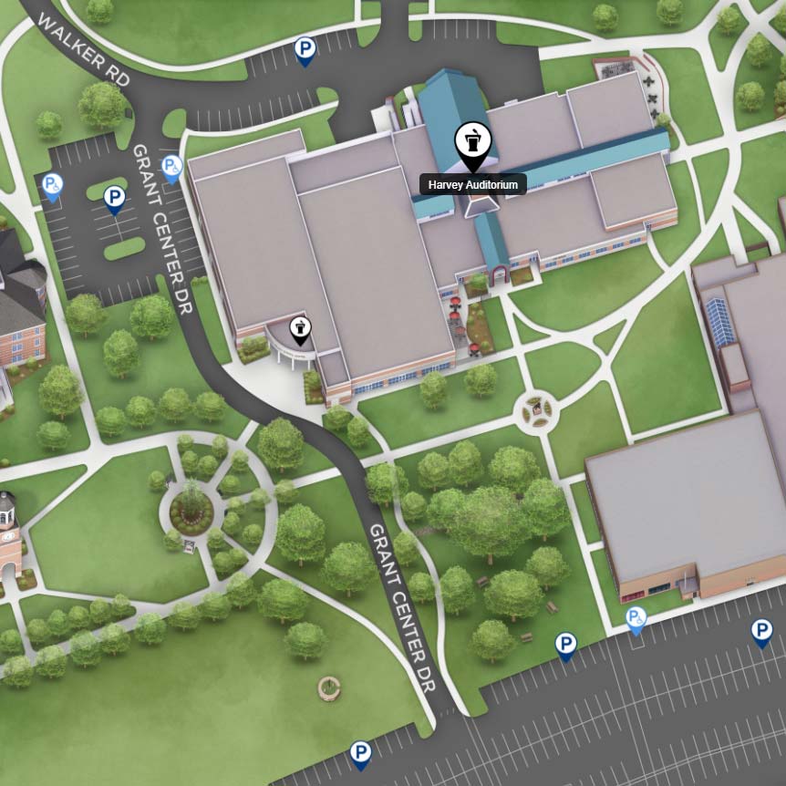 Static Map of Harvey Auditorium