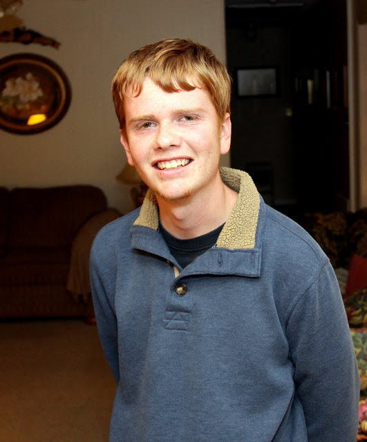 Gideon Ragland takes time for a photo at the Rutledge Honorary History Club's fall pizza party at Dr. Terry Lindley's home on November 19, 2015.