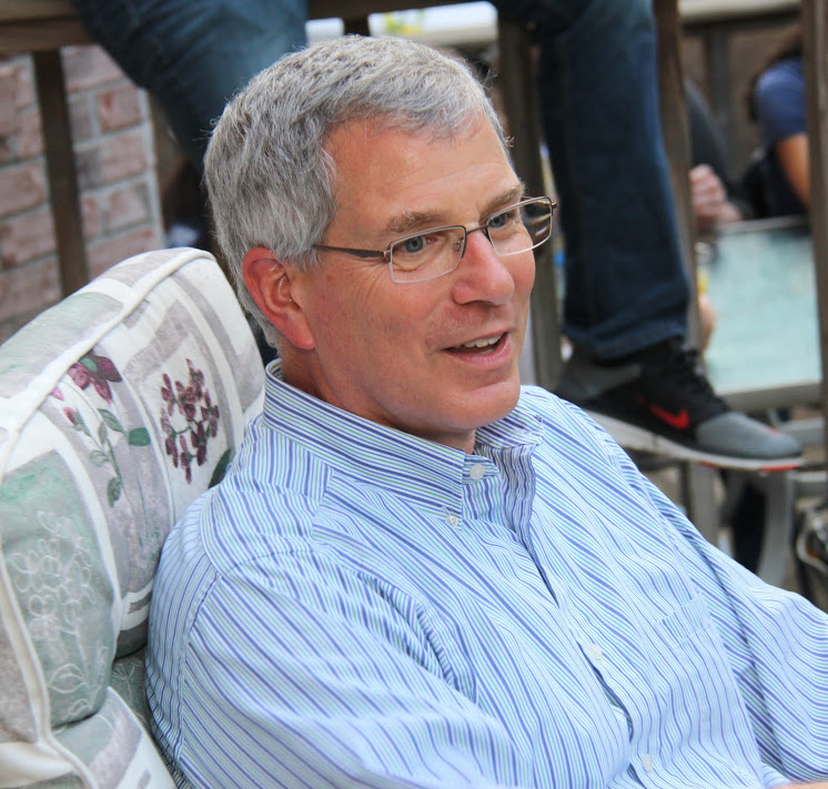 Dr. David Thomas relaxes at the annual History Welcome Reception on August 29, 2016.