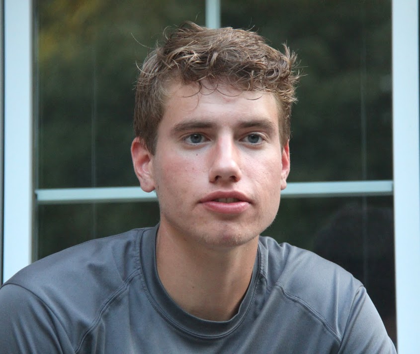 History major Stephen Lewoczko enjoys a moment of reflection at the History Welcome Reception on August 29, 2016.