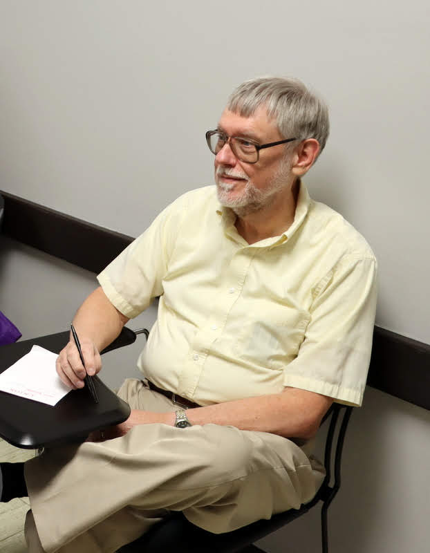 Dr. Terry Lindley attends the history club's fall plenary meeting on November 11, 2019.
