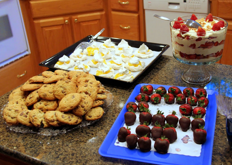An assortment of desserts awaits guests at the end of the evening program at the 23rd Annual Phi Alpha Theta/History Department Cookout on May 8, 2015.
