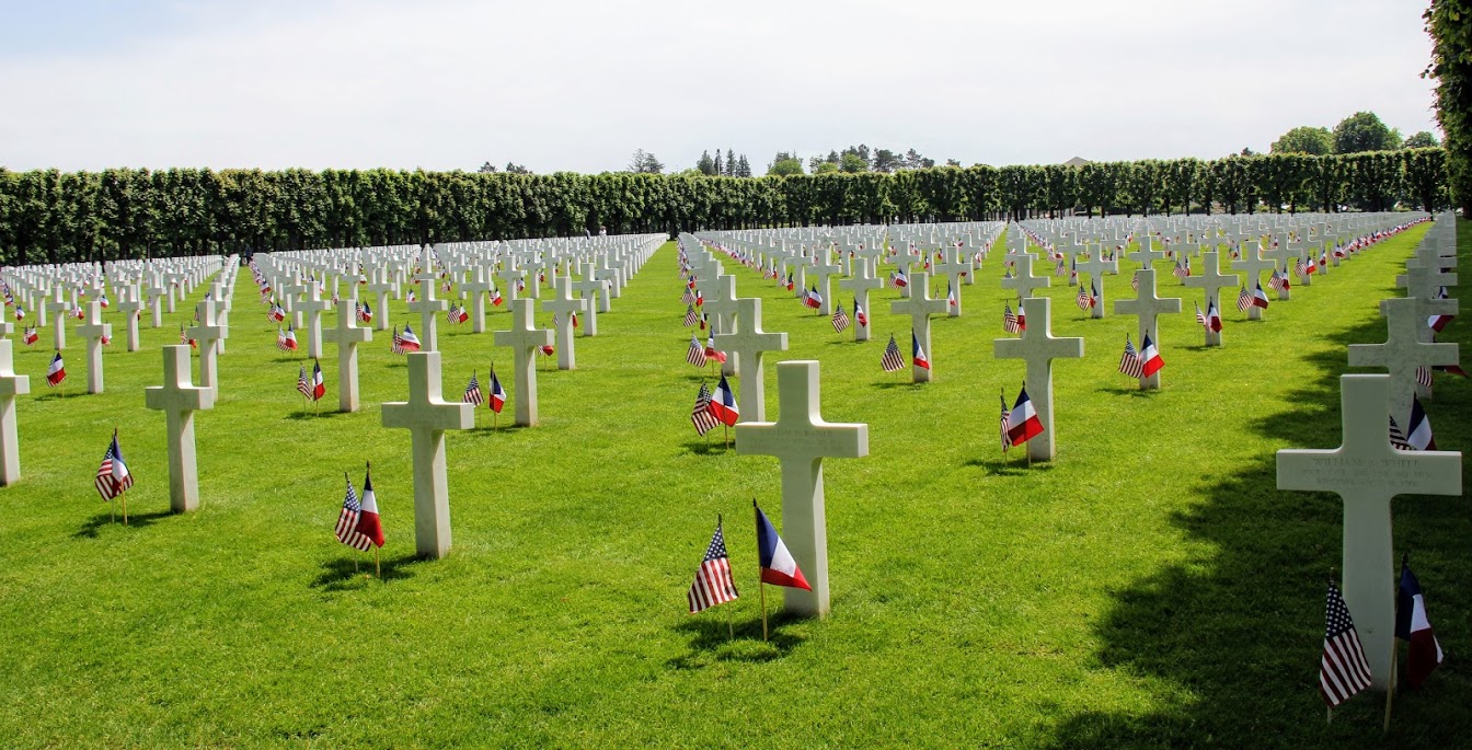The Meuse-Argonne American Cemetery in France contains the graves of more than 14,000 American soldiers, most of whom lost their lives during the Meuse-Argonne Offensive of 1918. The World War I tour group viewed the cemetery on May 26, 2018.