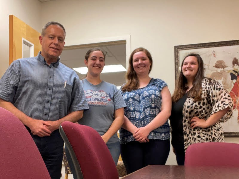 Attendees at the Rutledge Honorary History Club's movie night on May 5, 2022, join together for a photo. They are (left to right) Dr. Henry Allen, Joy Brown, Abigail Gilbert, and Sandra Allen. Photo by Henry Allen