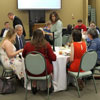 Attendees at the History Department Awards Banquet on May 3, 2019, enjoy their meals and fellowship together.