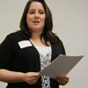 Phi Alpha Theta student member Faith Bagley presents a paper