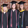 Graduating Phi Alpha Theta members get ready for Union's spring graduation on May 16, 2015. They are: (left to right) Faith Bagley, Hannah Jones, Sarah Carroll, and Bree McCuin.