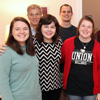 Attendees at the Phi Alpha Theta Best Chapter Award pizza party take time for a photo at the beginning of the event on October 16, 2015. They are: (left to right) Jordan Sellers, Dr. David Thomas, Priscilla Porter, Jonmark Hetrick, Kathryn Mitchell, Emily Littleton, Robert Briley, Nicholas Hancock, Ashton Hostetler, Allen Bradley, and Trae Hall.