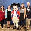 Union University participants at the 2016 Phi Alpha Theta Biennial Convention stand with Mickey Mouse at the opening reception of the conference on January 6. They are (left to right) Jordan Sellers, Kathryn Mitchell, Olivia Winters, and Dr. Stephen Carls.