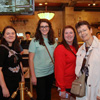 Members of Union's delegation at the Phi Alpha Theta biennial convention prepare to order lunch in the French bakery at the Walt Disney World Epcot Theme Park in Orlando, Florida, on January 9, 2016. They are (left to right) Jordan Sellers, Olivia Winters, Kathryn Mitchell, and Dr. Alice-Catherine Carls.