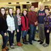 Delta-Psi chapter members join for a photo at the Jackson Old Hickory Rotary Club Pancake Breakfast on March 12, 2016. They are (left to right) Olivia Winters, Lauren Geary, Beth Adams, Kathryn Mitchell, Allen Bradley, Dr. Stephen Carls, and Dr. Alice-Catherine Carls.