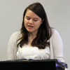 Delta-Psi chapter member Jordan Sellers presents a paper on The Irish in New York: 1820-1870 at the Phi Alpha Theta regional conference at Union University on April 2, 2016.